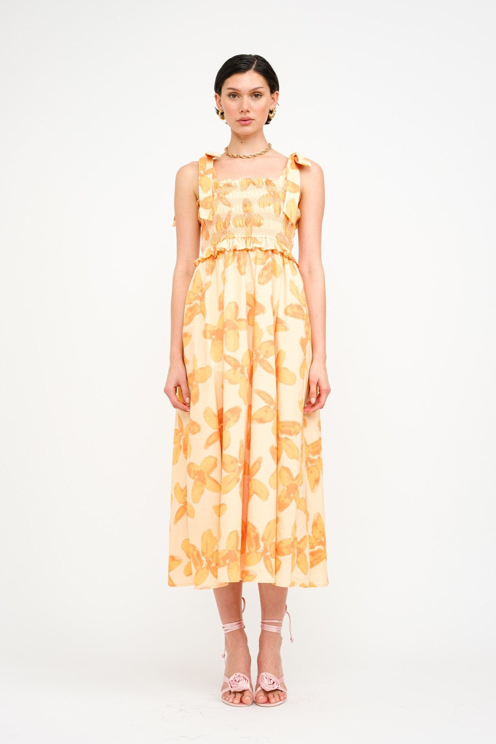 Remy Dress Orange Floral