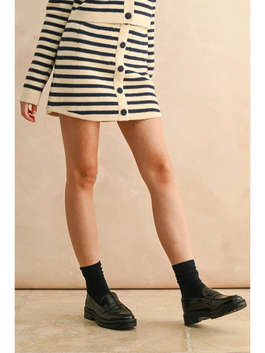 Stripe Knitted Skirt