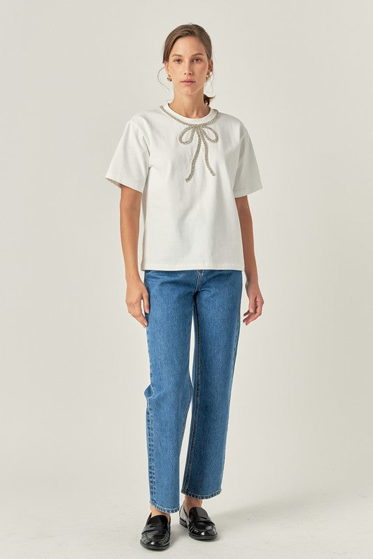 Bow Bead Detail Top