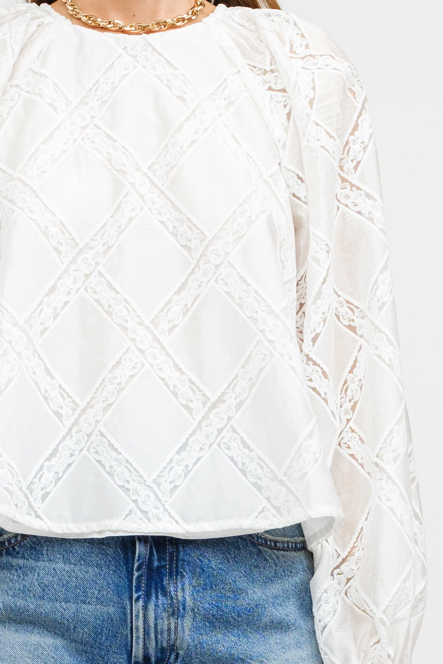 Ali Lace Inset Blouse