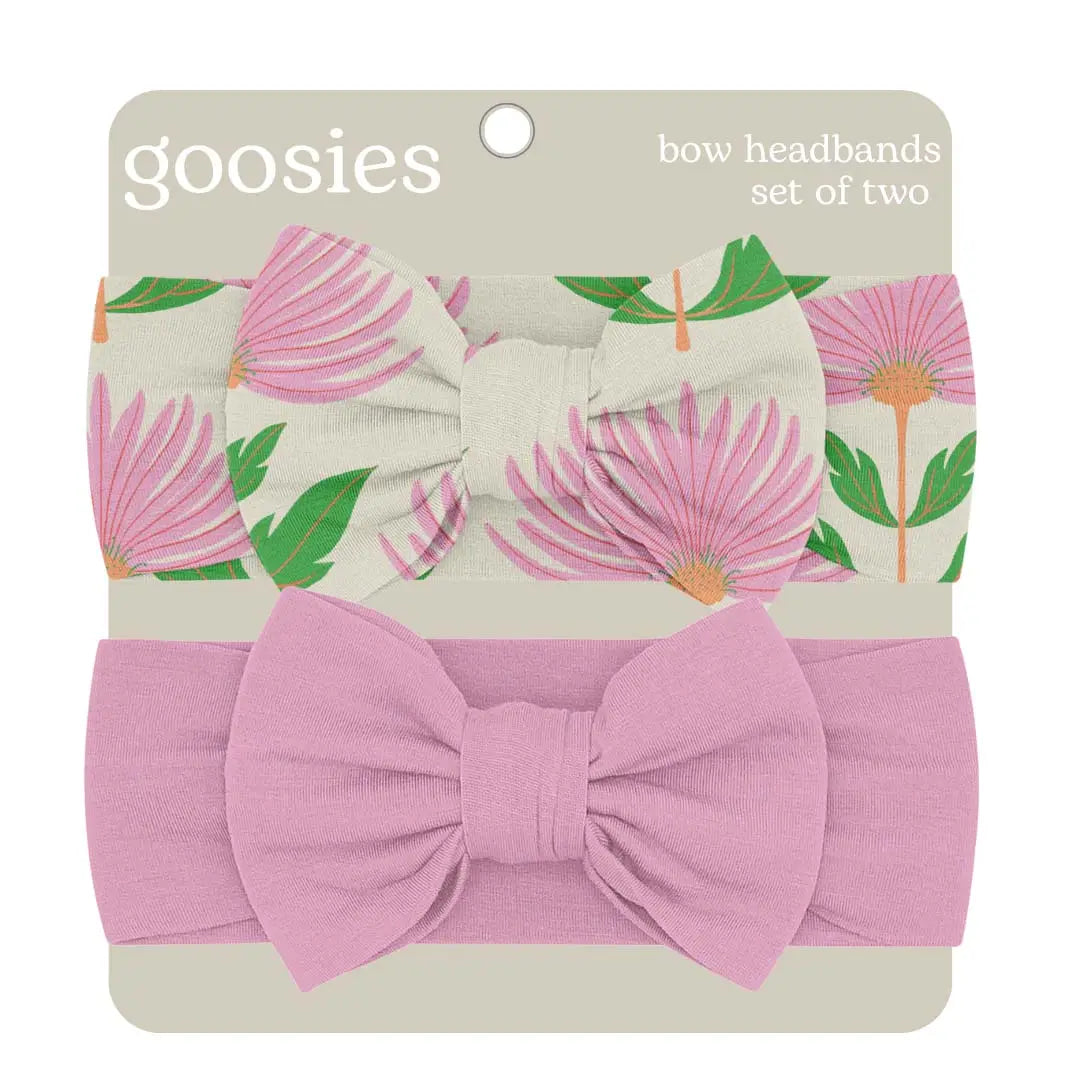 Pink Block Flower - Headband Set