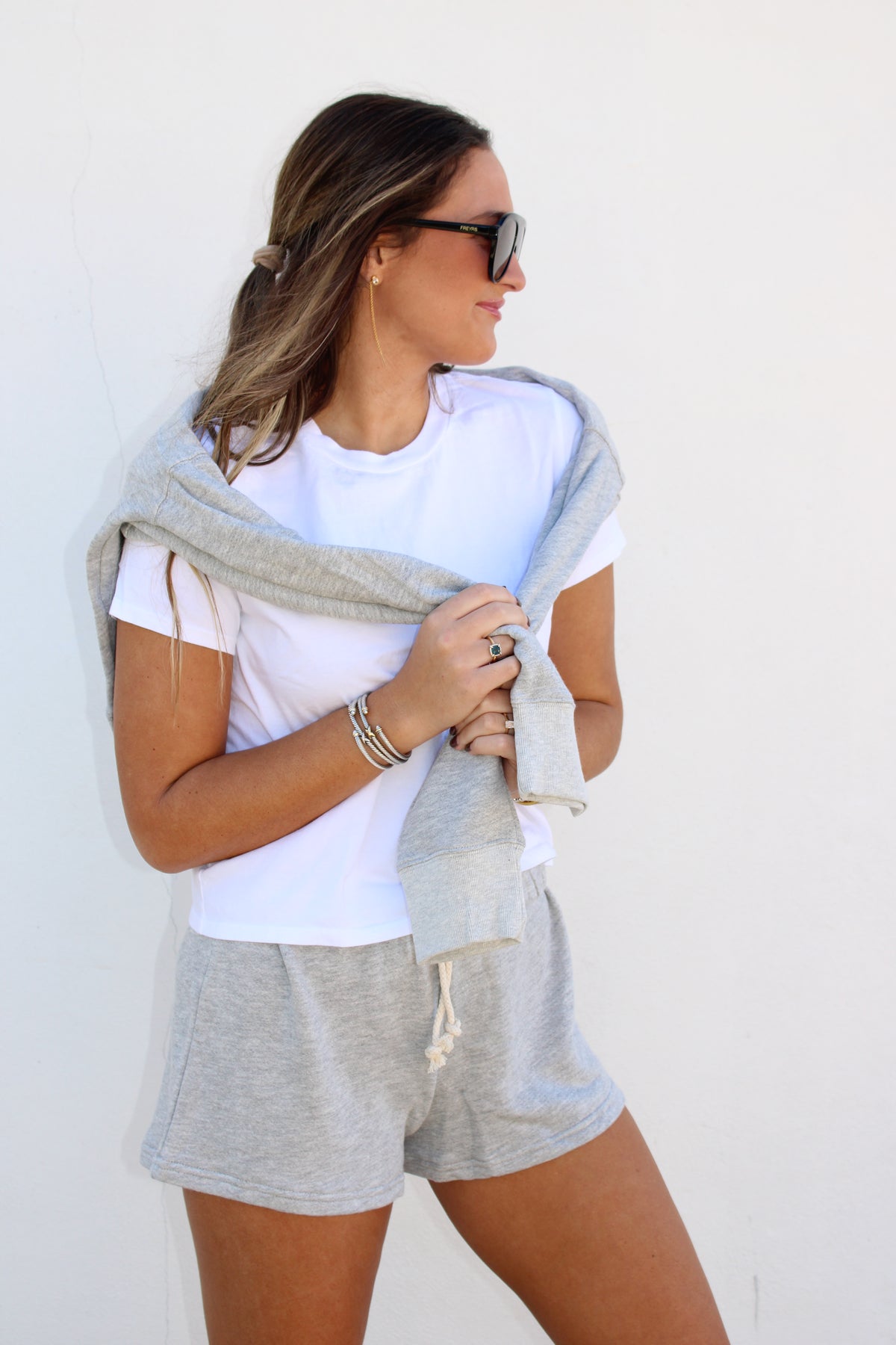 French Terry Shorts in Heather Gray