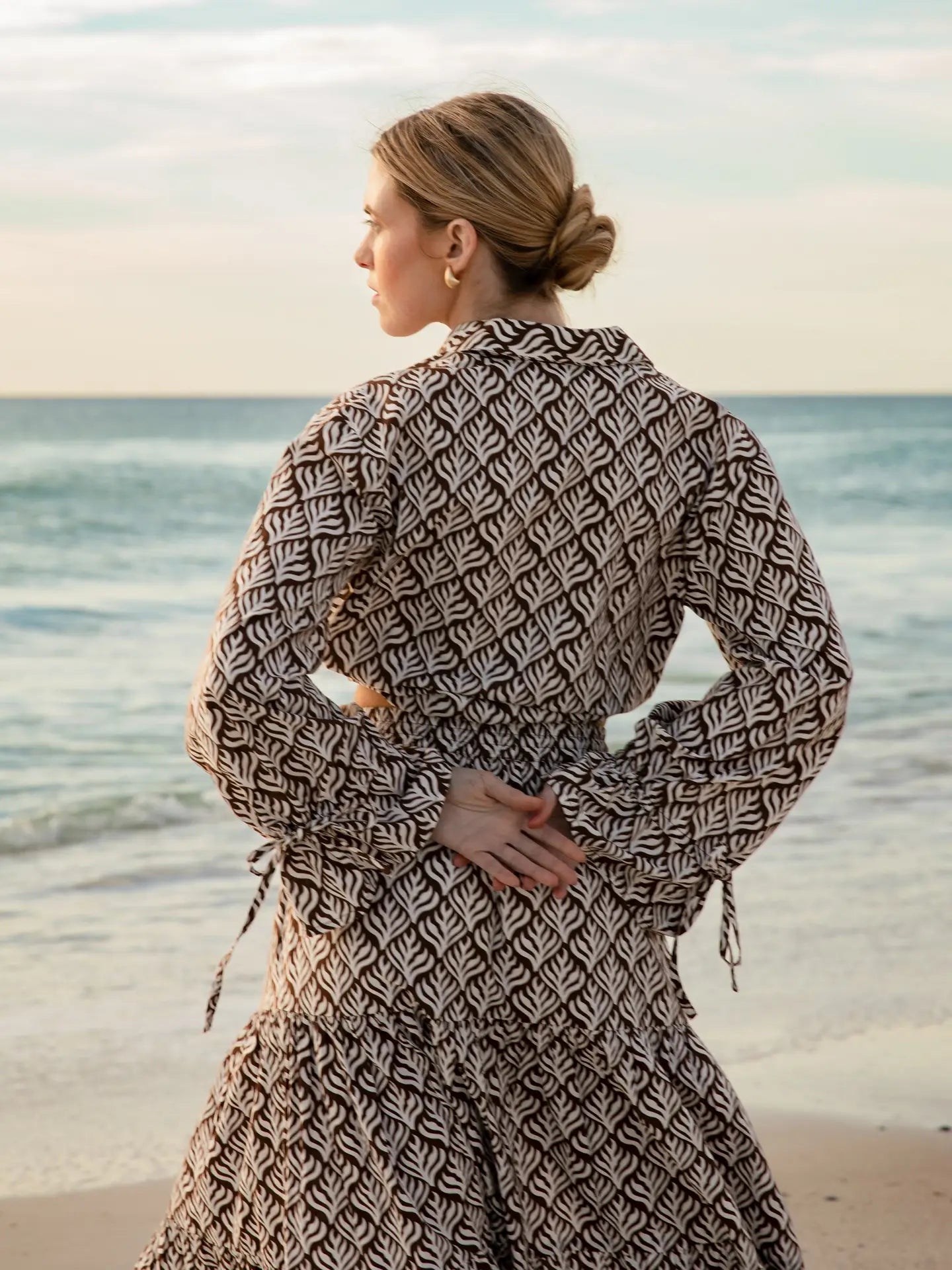 Sail Button-Up - Chocolate Flora