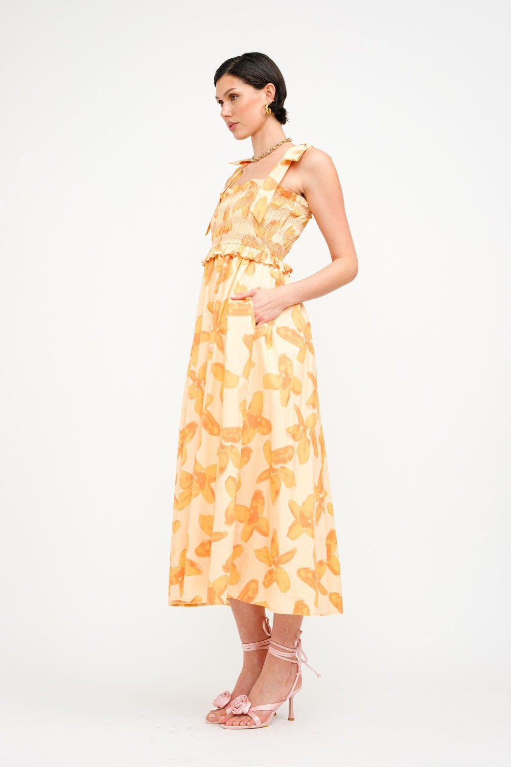 Remy Dress Orange Floral