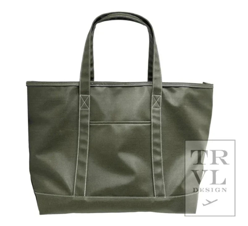 MAXI TOTE - Coated Canvas Large OLIVE