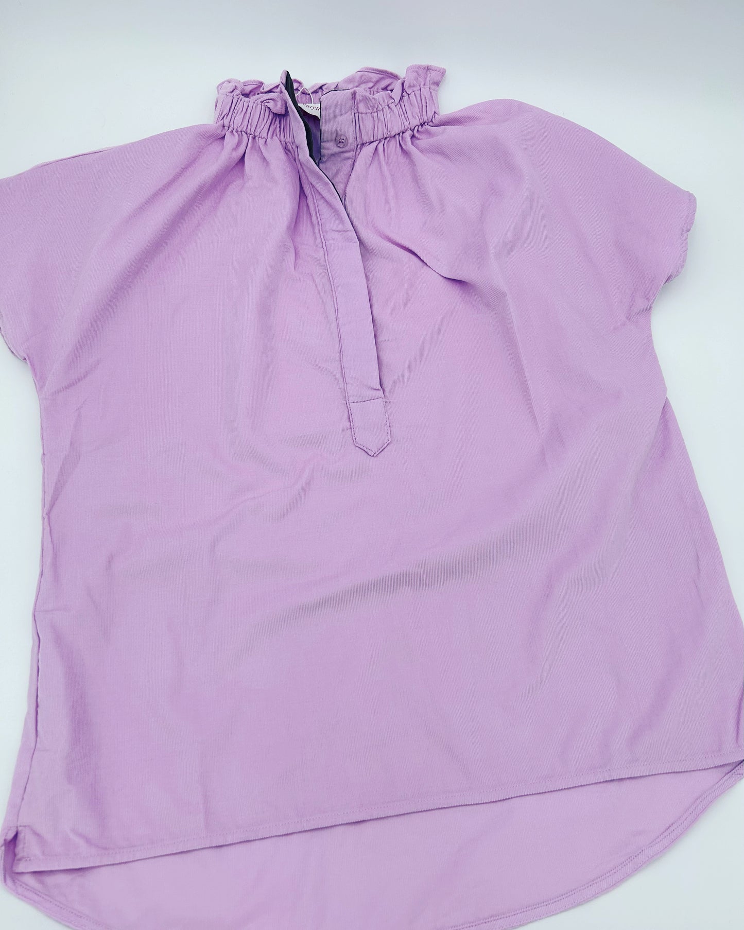 Caryn Lawn Emily Corduroy Top Lavender/Forest