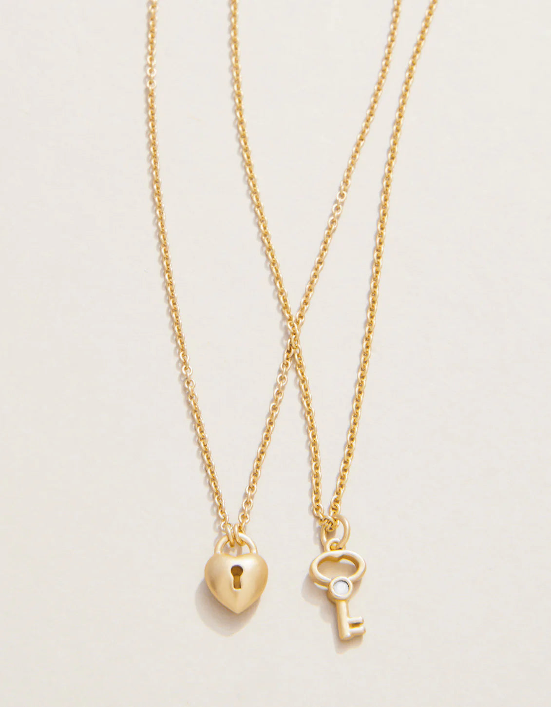 SLV Necklace 18" Best Friends/Heart Key (2 piece set)
