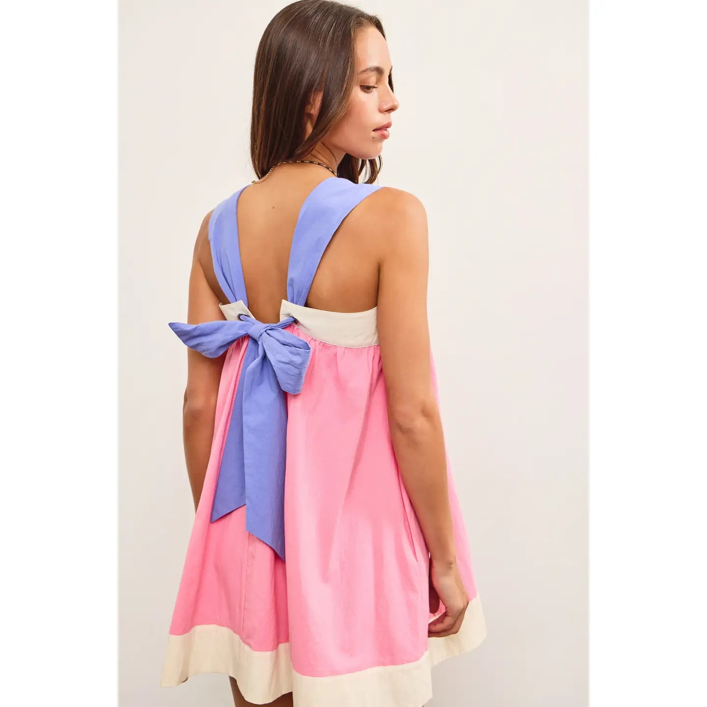 Pink Bow Mini Dress