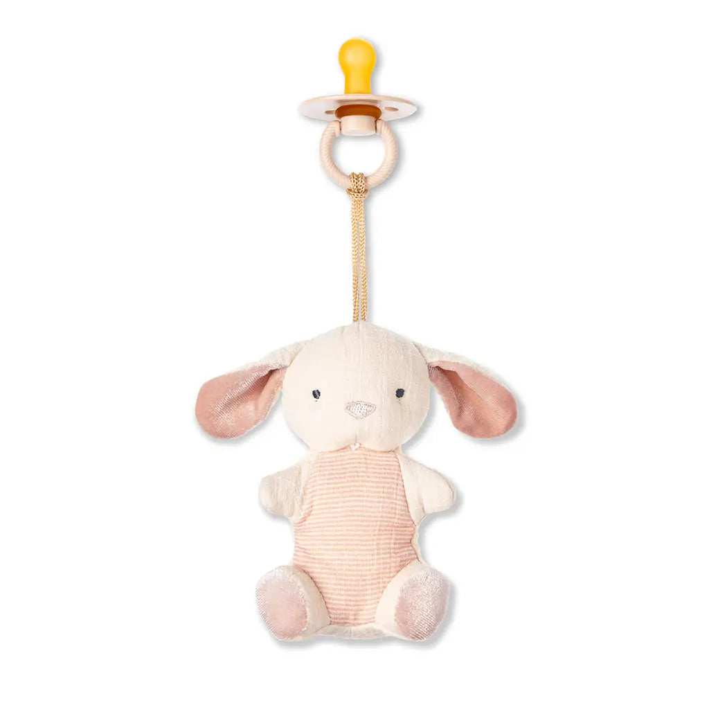 Bitzy Pal Natural Rubber Pacifier + Plush Bunny