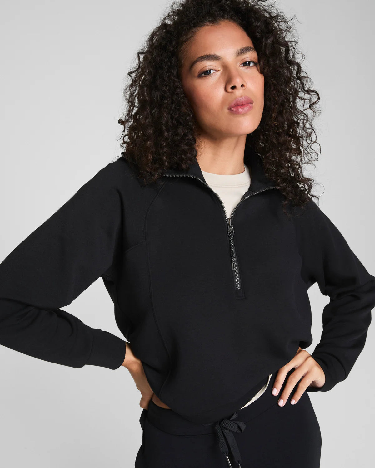 Spanx Air essentials half zip black