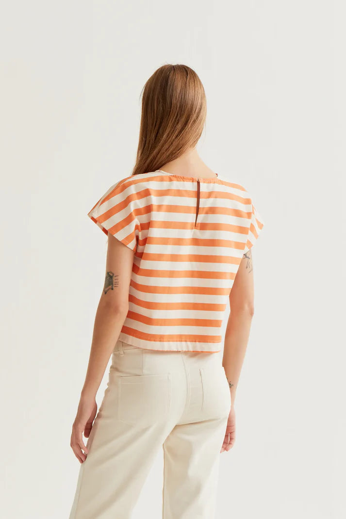 Orange Stripe Top