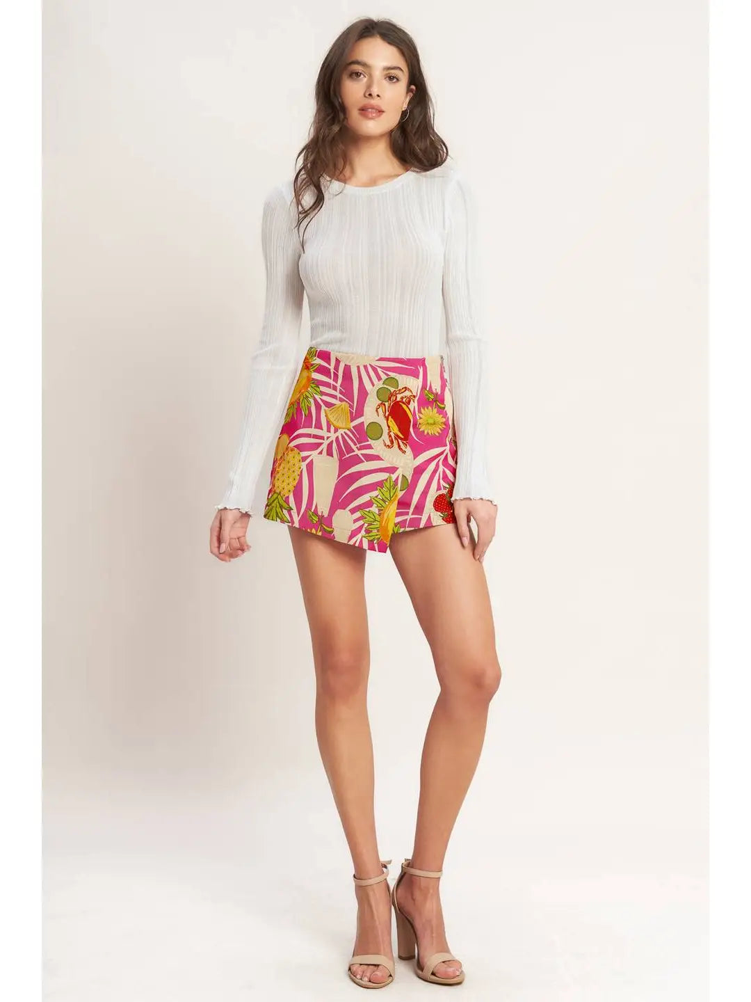 A Printed Woven Skort