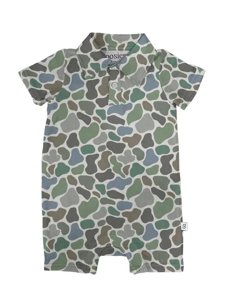Pebble Camo - Ss Polo Romper