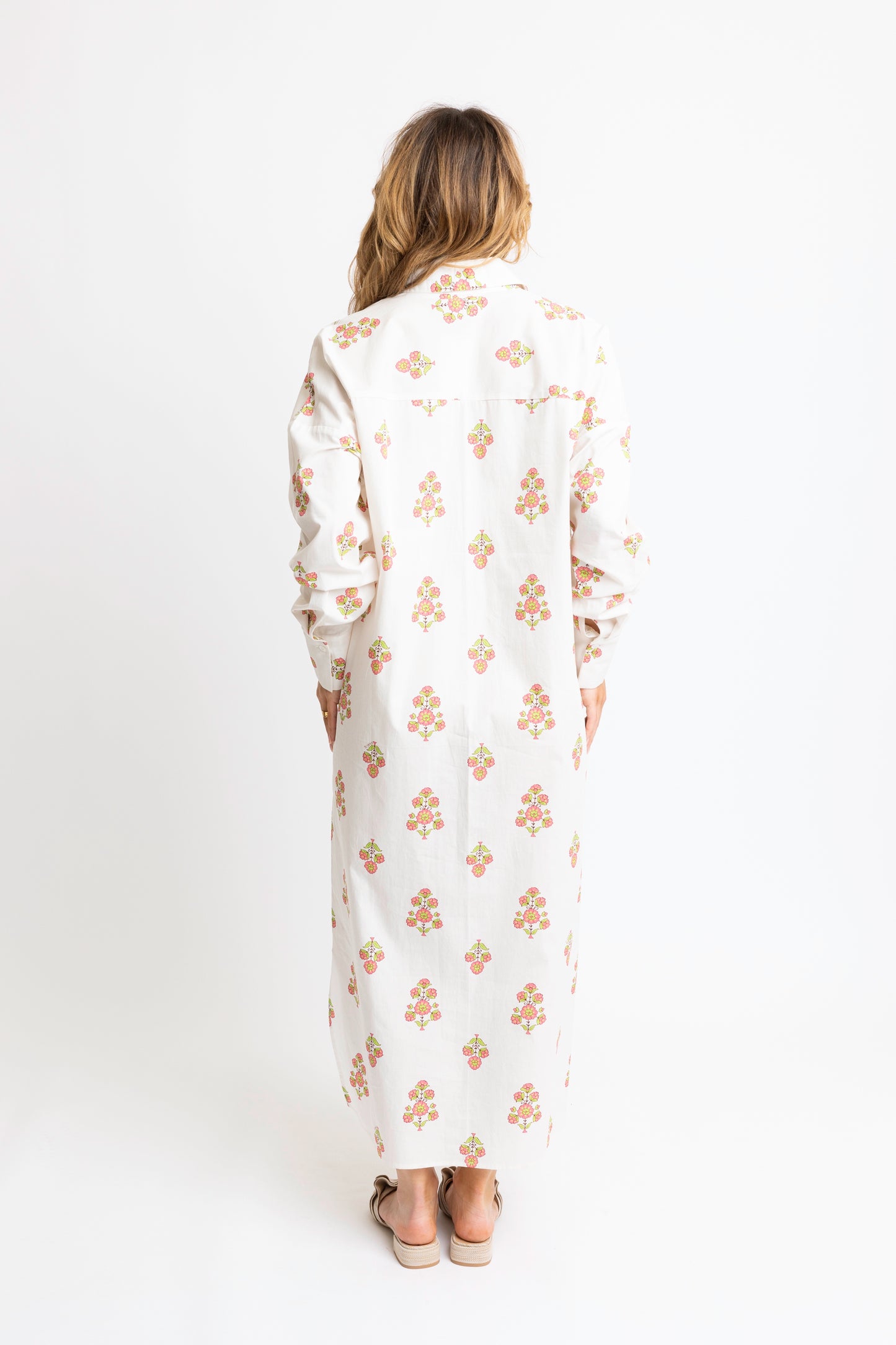 Paris Floral Pocket Shirt Dress