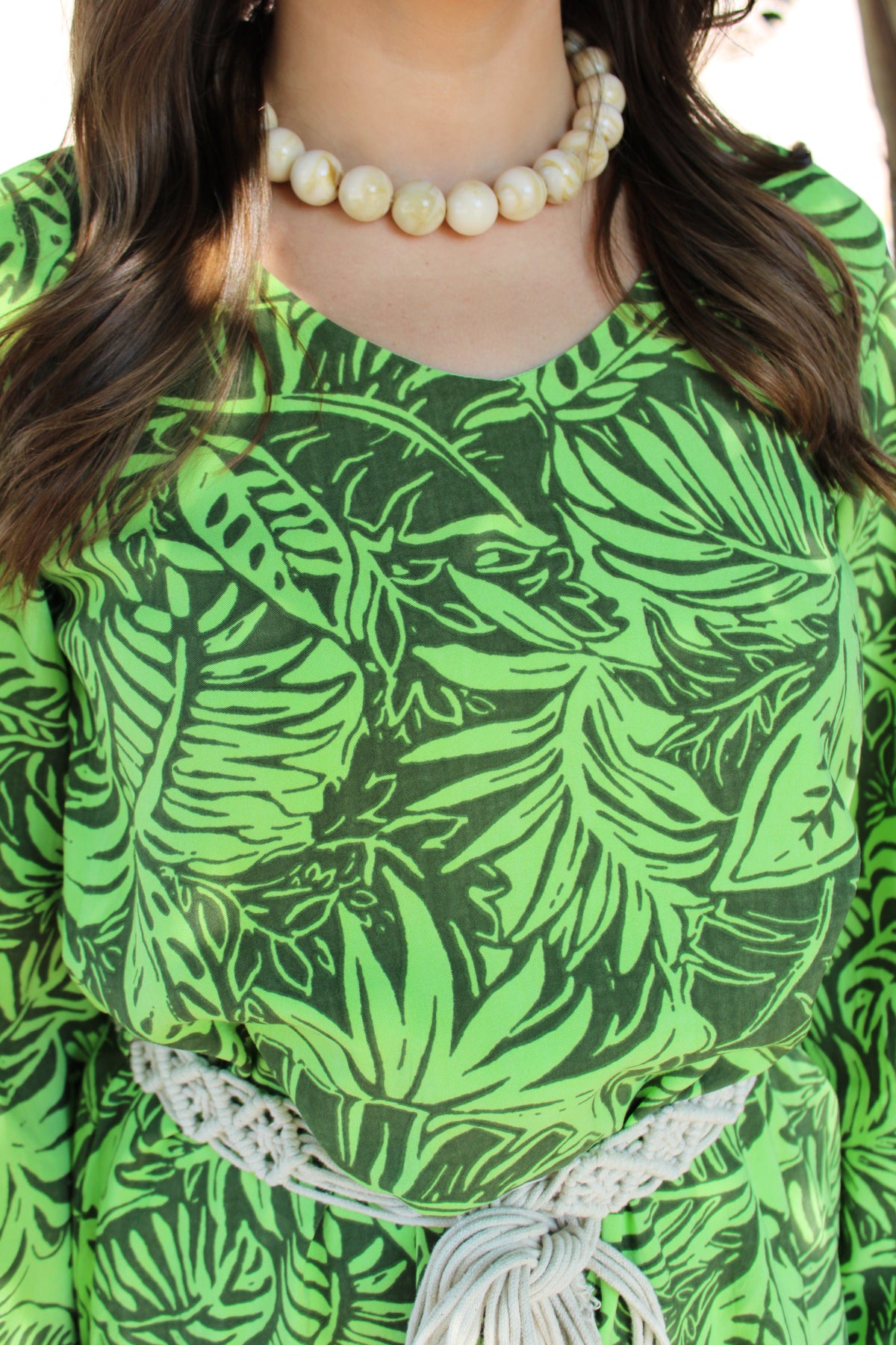 Palm Print Mini Dress