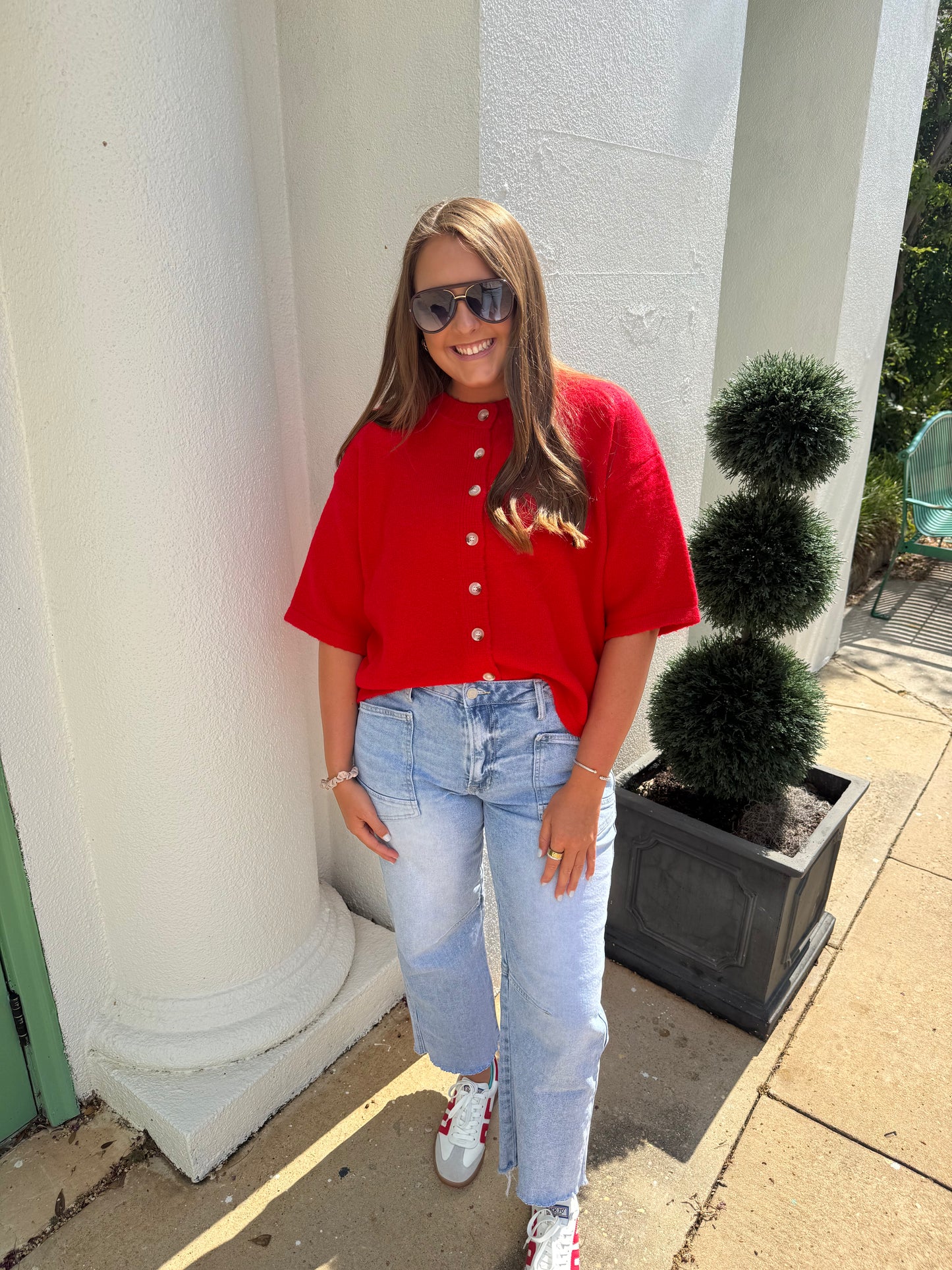 Aspen Sweater in Cherry