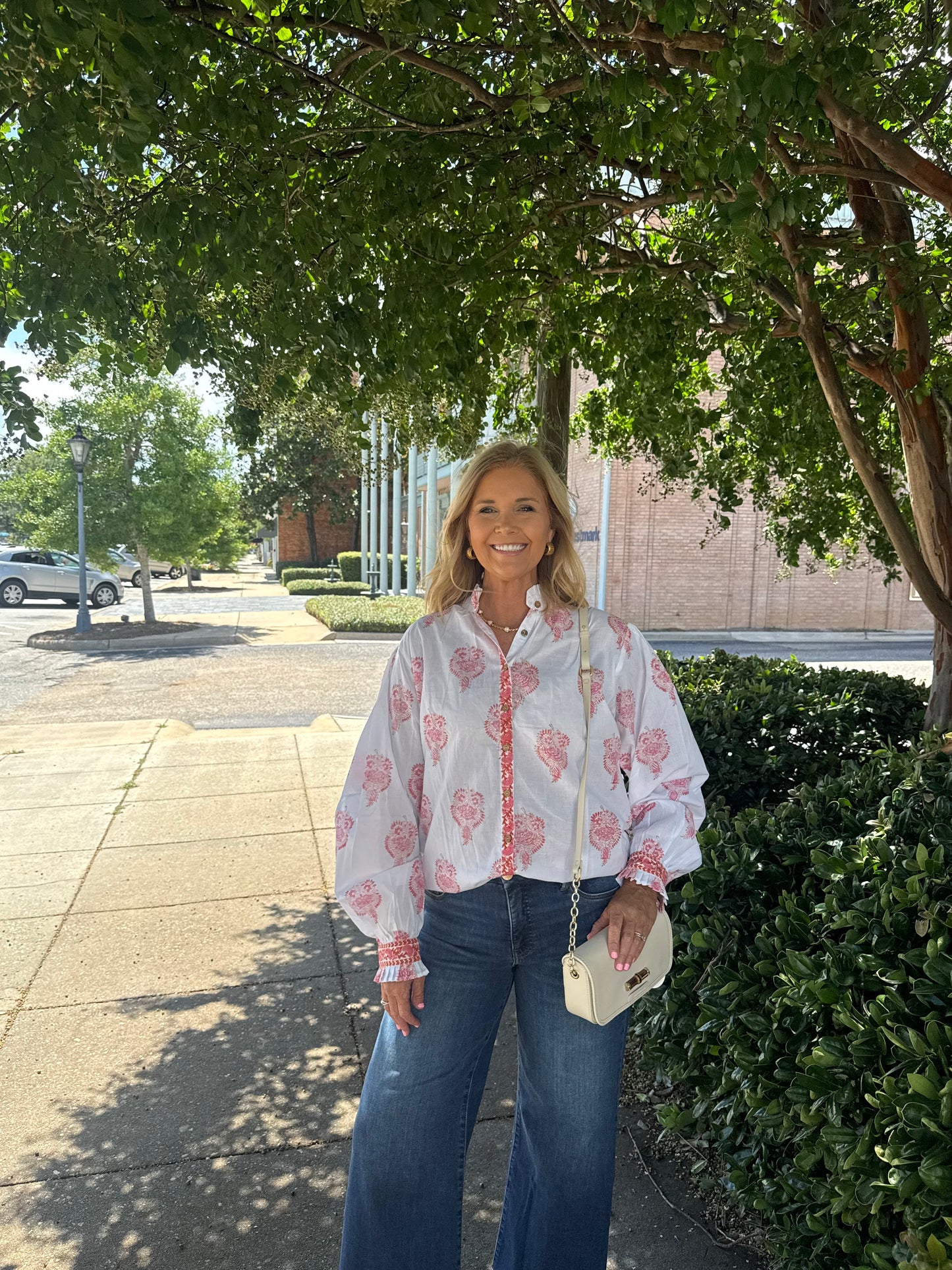 The Roots Top in Pink Floral