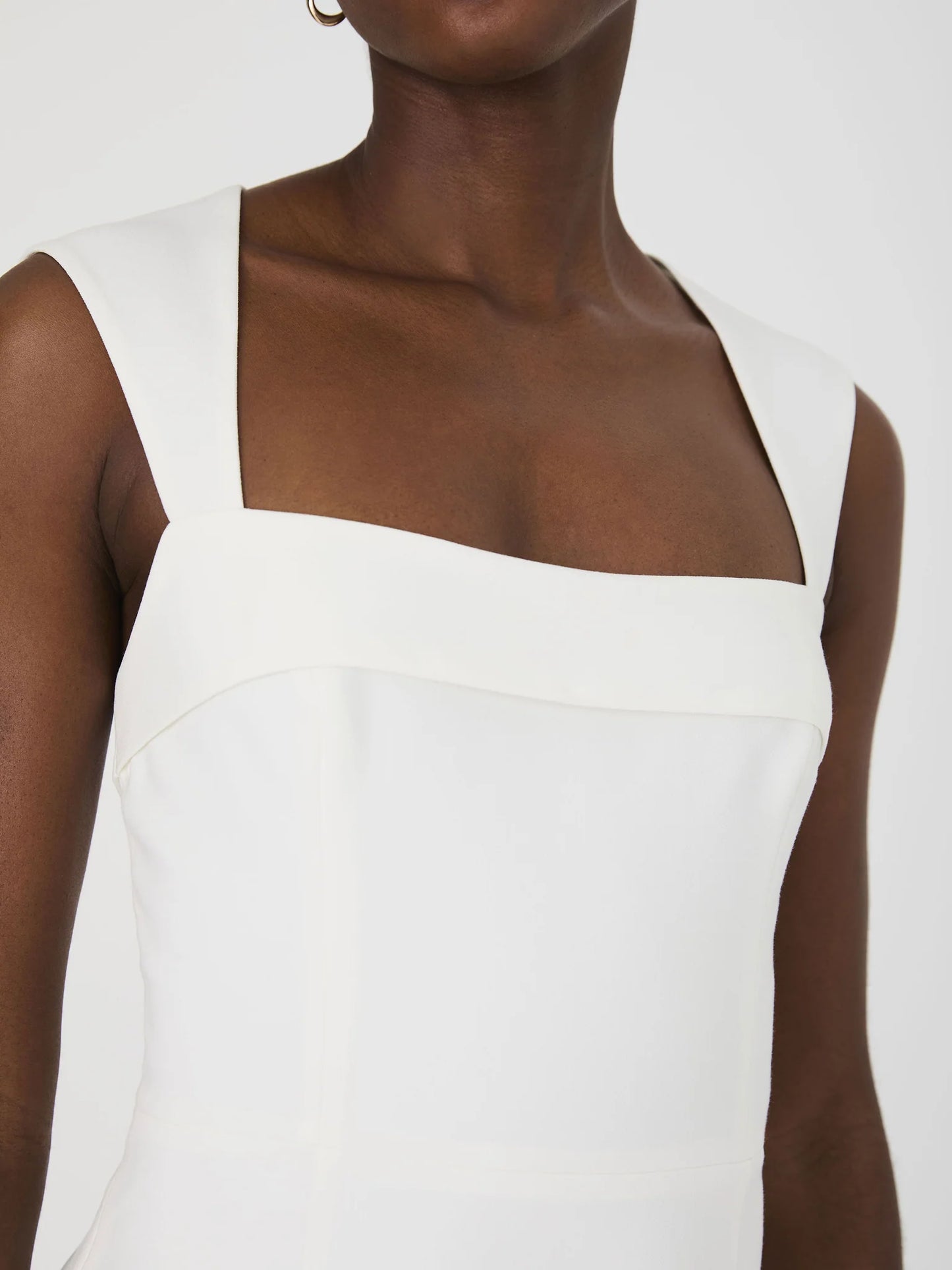 Whisper Collar Mini Dress Summer White