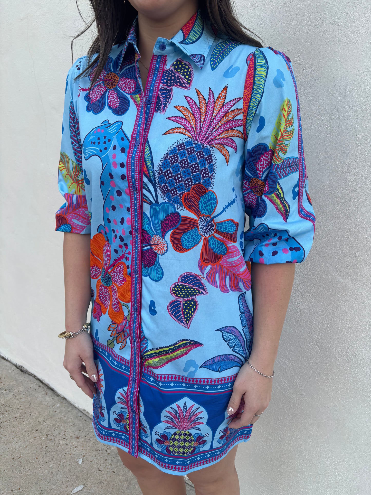 Ava Dress Azure Safari