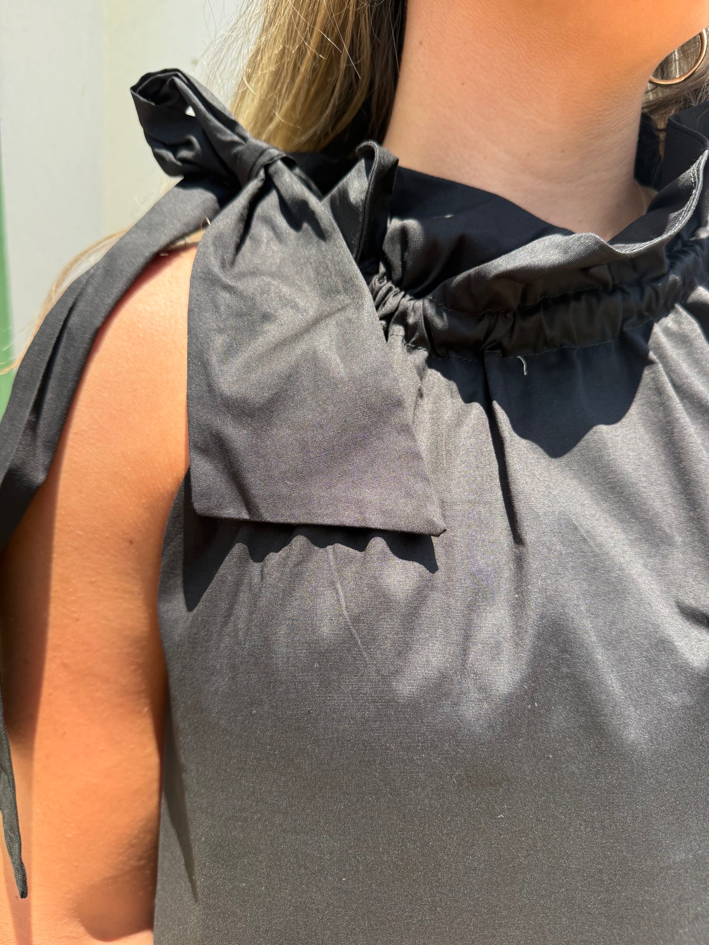 Bridget Ruffle Tie Neck Top