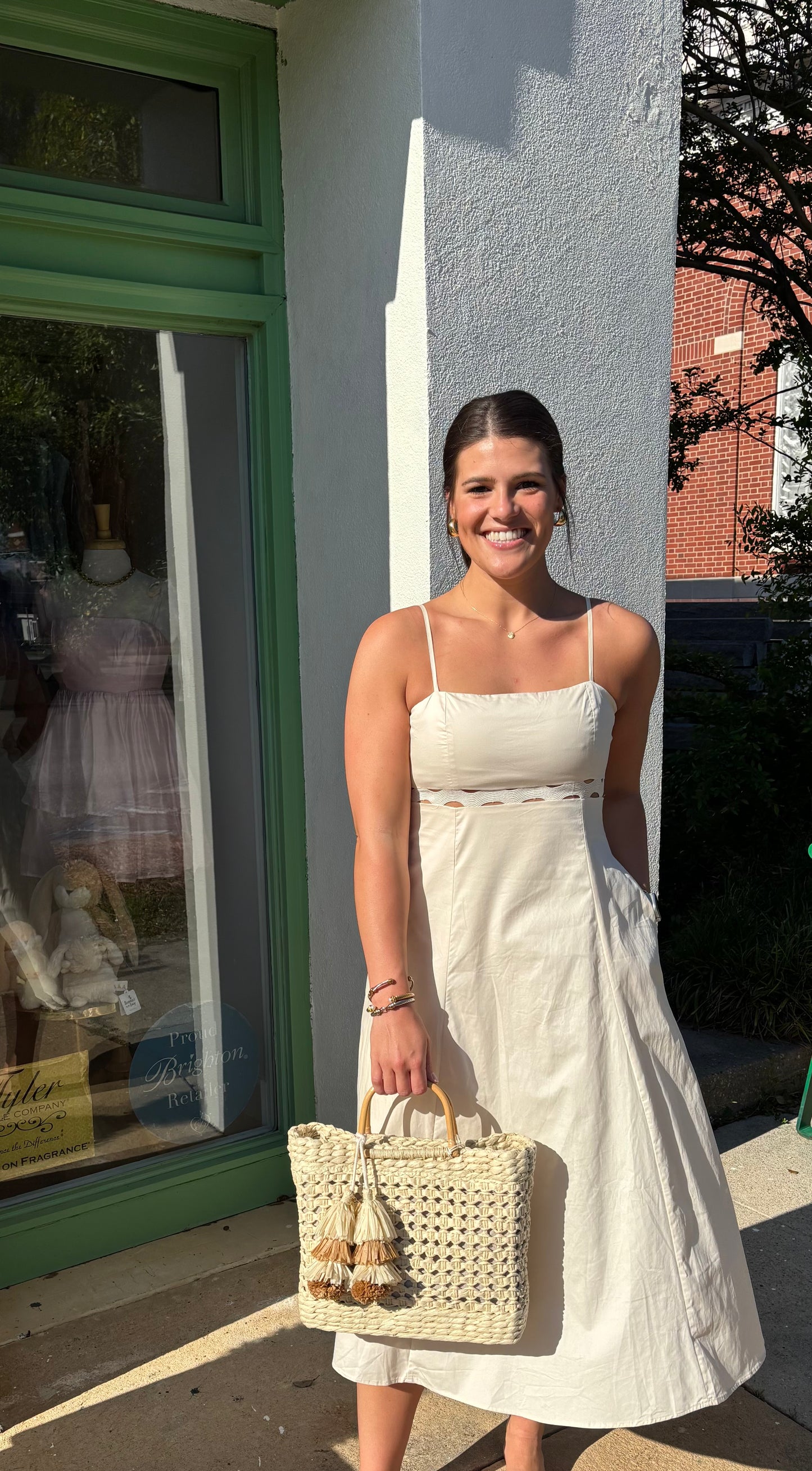 Ivory Maxi with cut out detail