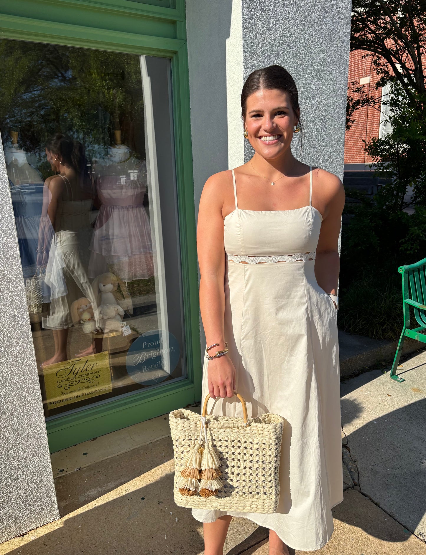 Ivory Maxi with cut out detail