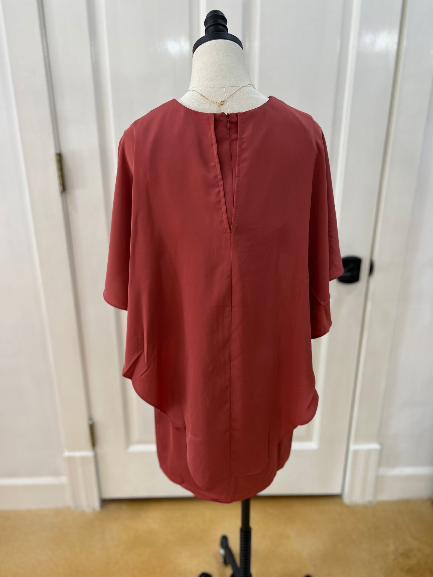 Julie Cape Mini Dress Desert Rose