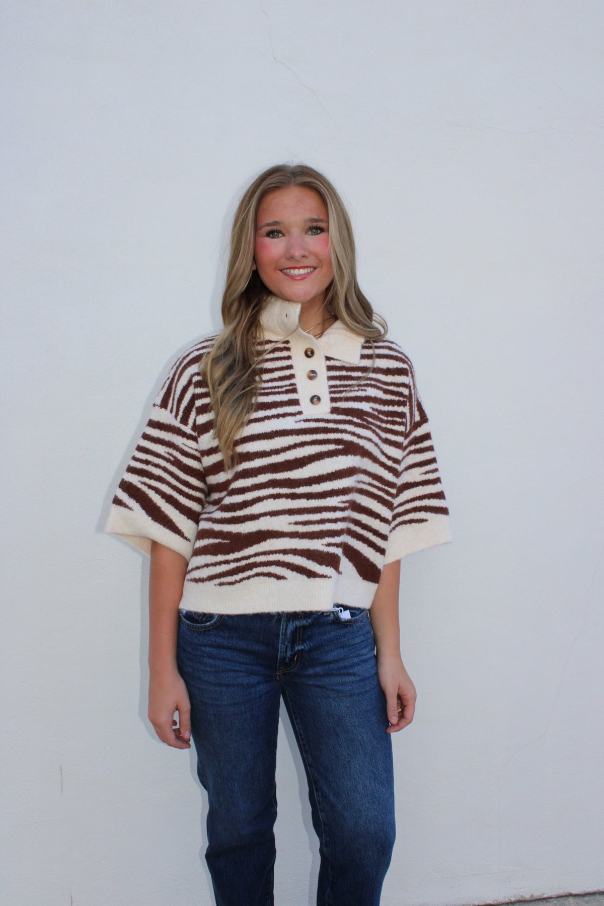Brown Zebra Sweater