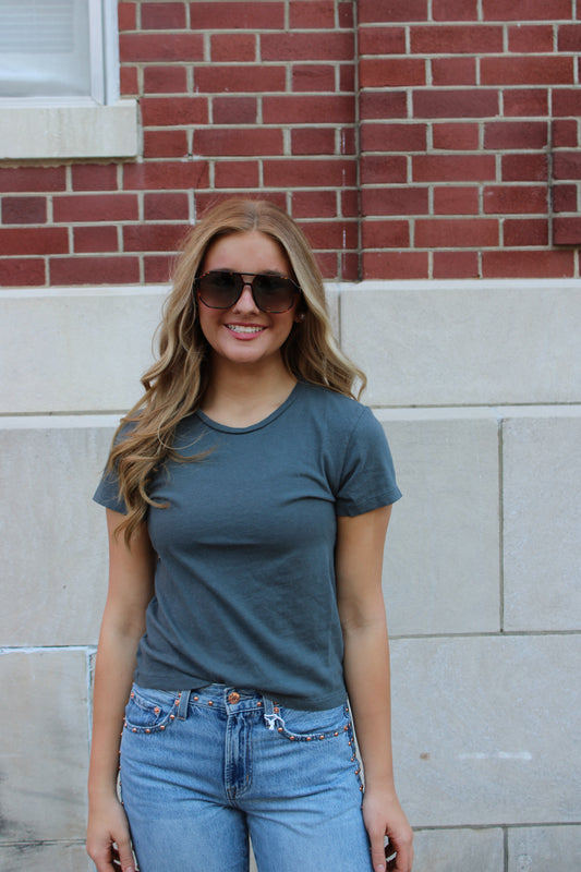 lisa recycled cotton fitted tee
