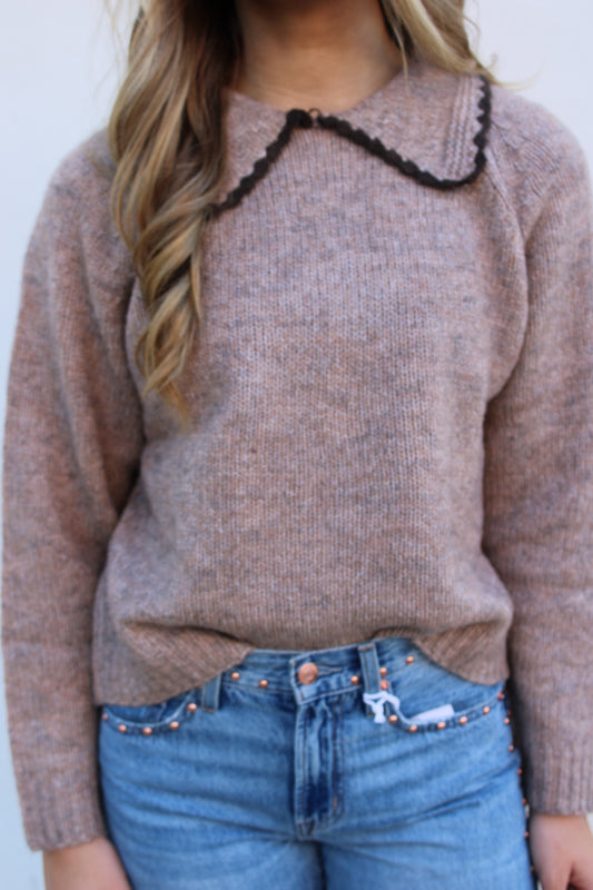 Mocha Collar Sweater
