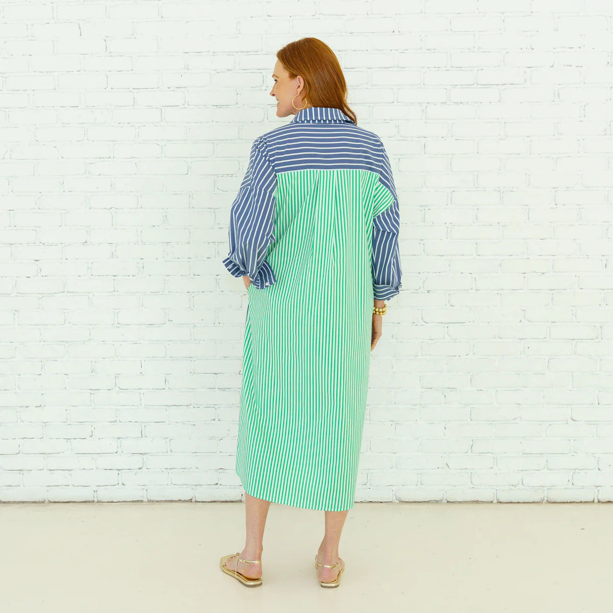 Libby Stripe Dress Navy