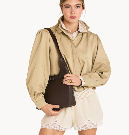Tim Medium Belted Espresso/Gunmetal