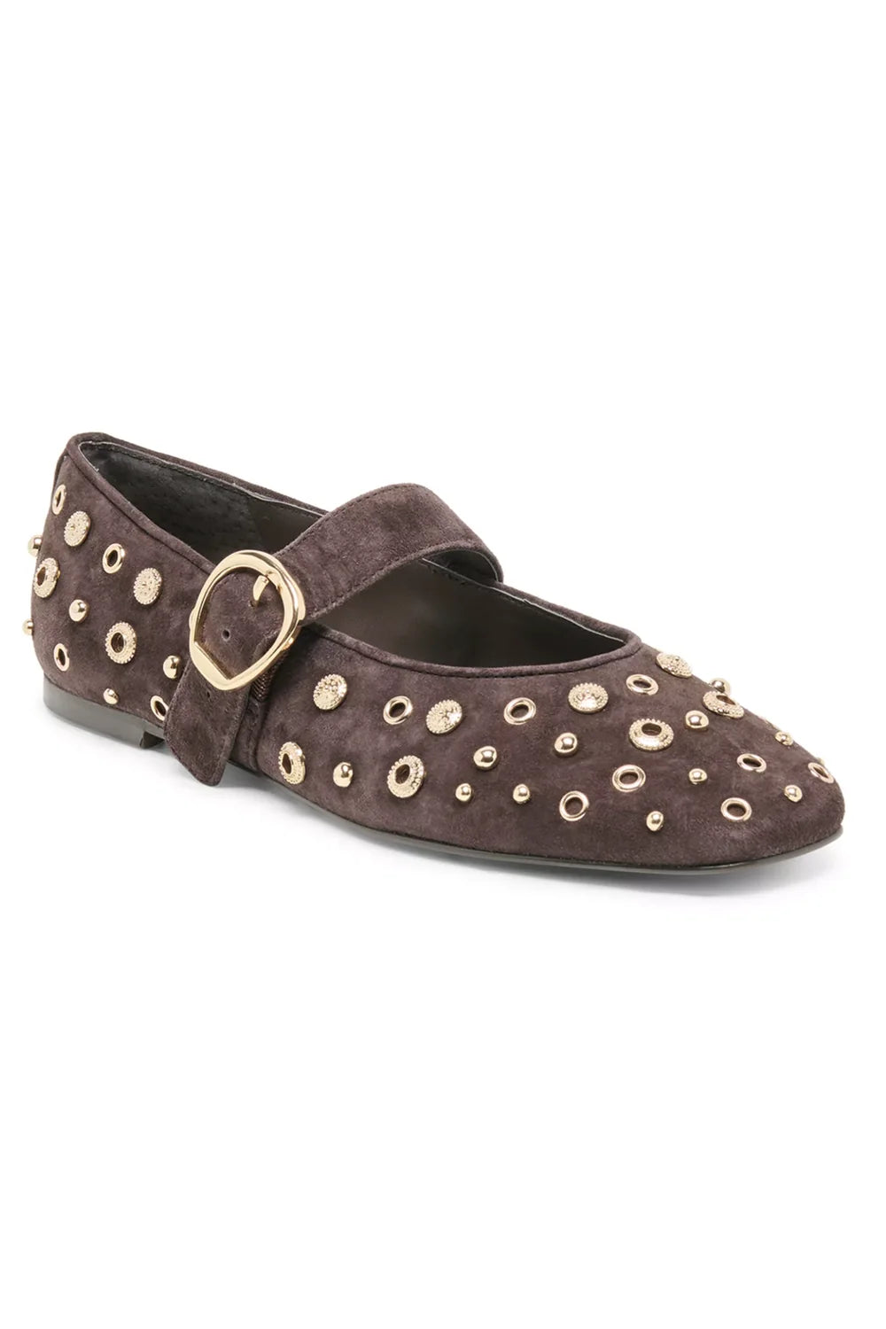Mella Stud Leather Mary Jane Flat