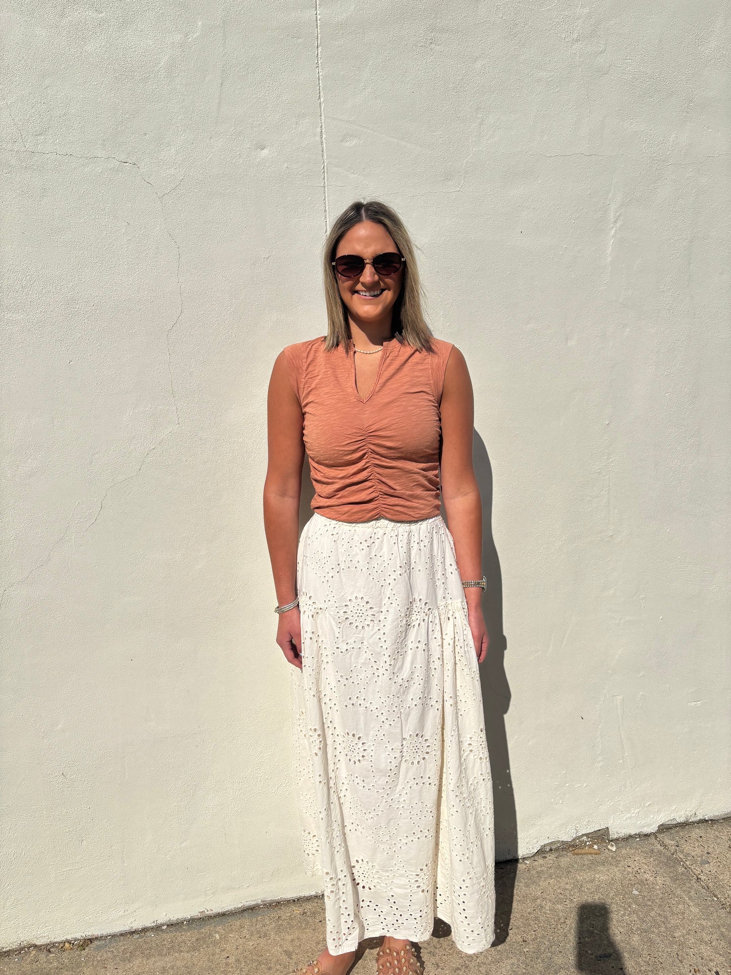 Kaia Muscle Tee Sun Tan