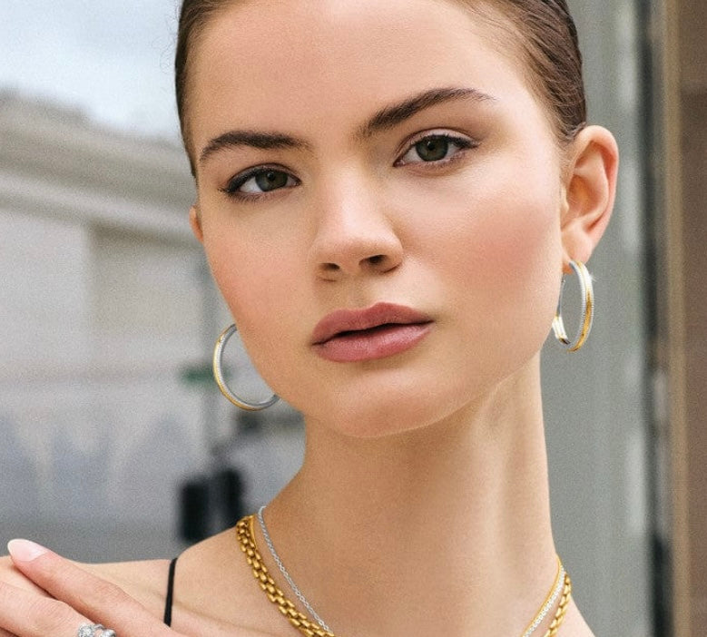 Interlok Noir Heirlm Gold Hoop