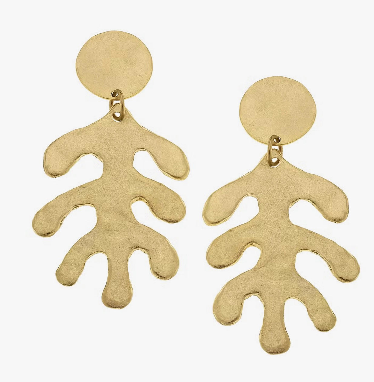 Susan Shaw Gold Matisse Leaf Earrings