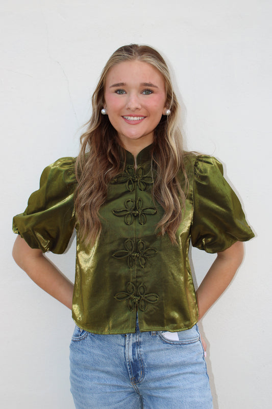 Holiday Olive Top