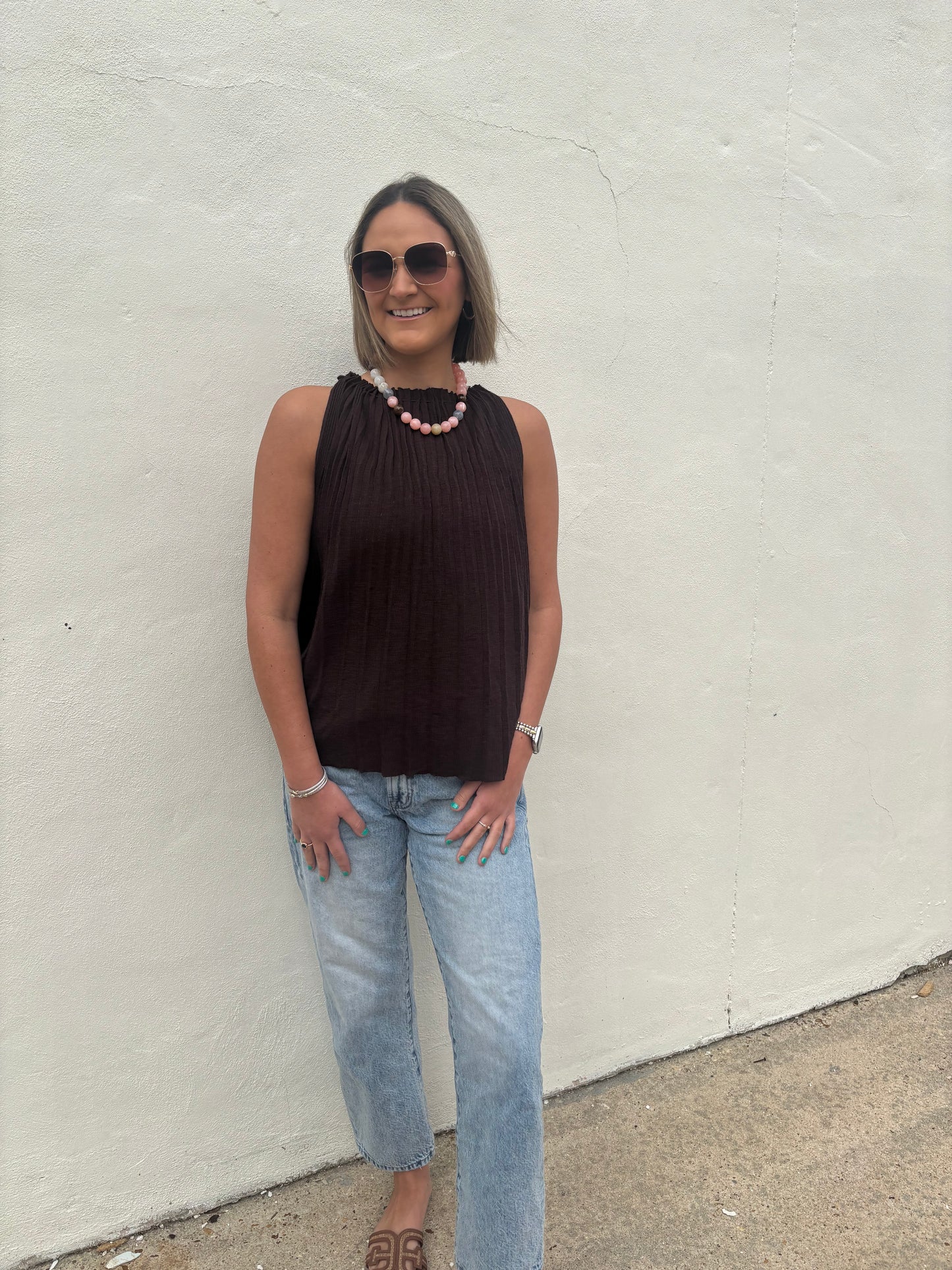Indie Halter Top Dark Brown