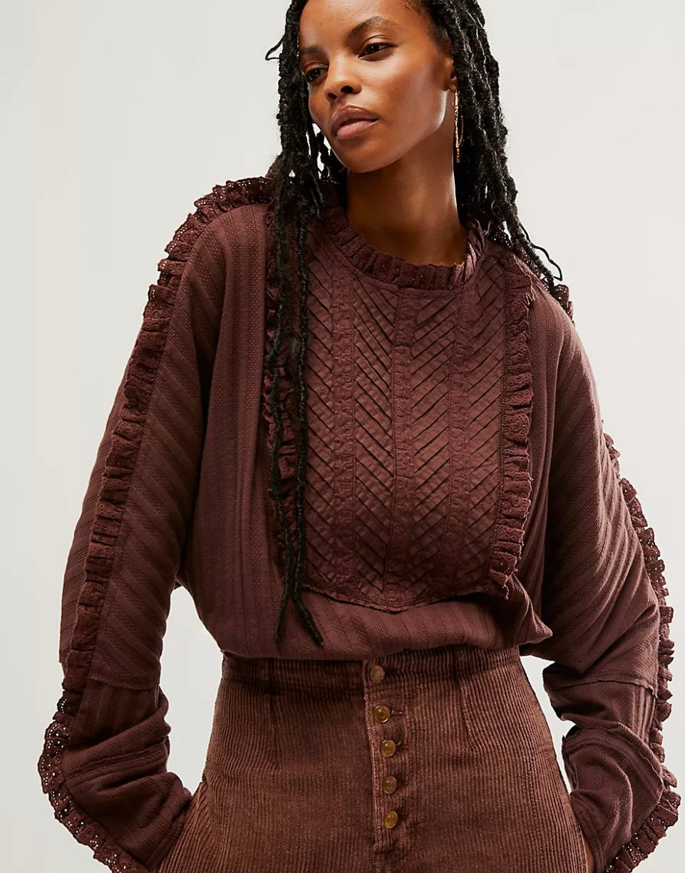 More Romance Top in Mocha