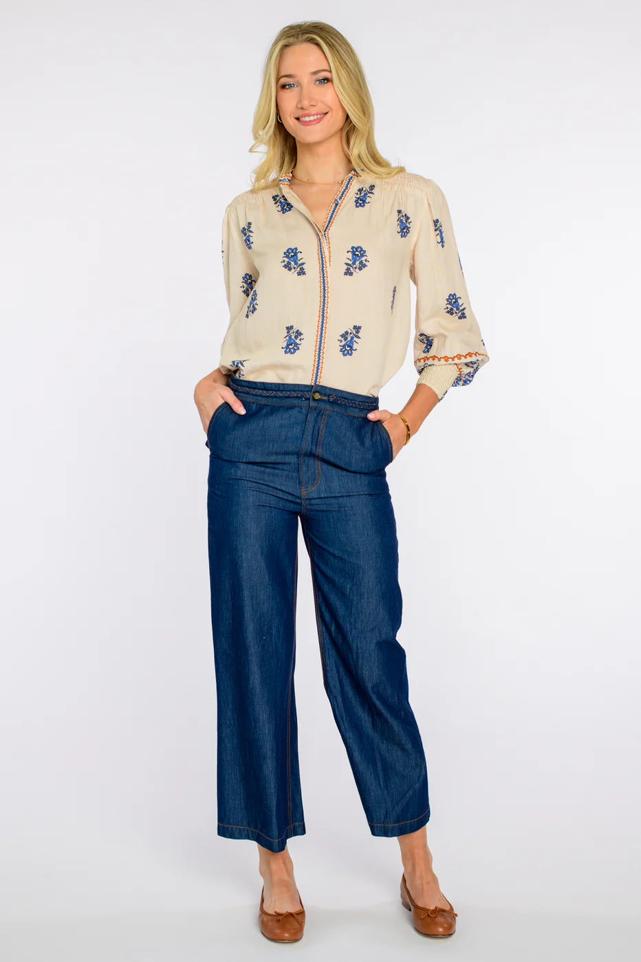Emily Top Hankerchief Ivory