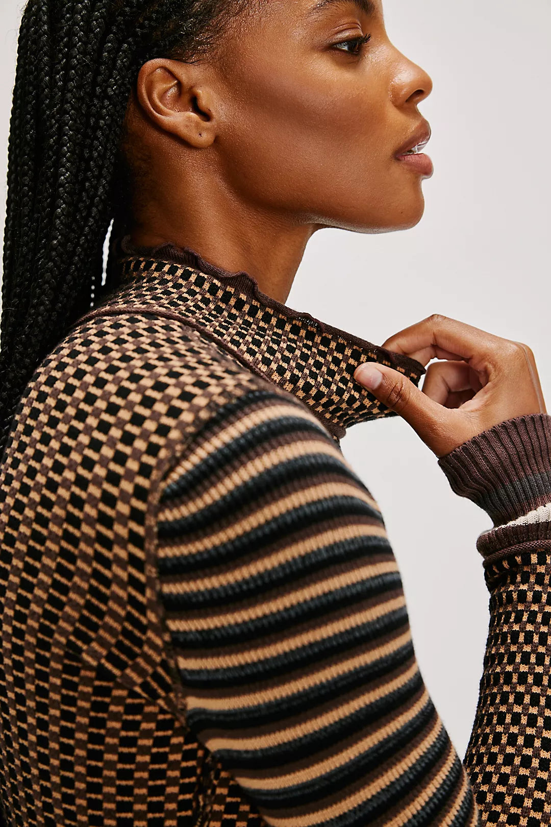 Gamer cuff top black combo