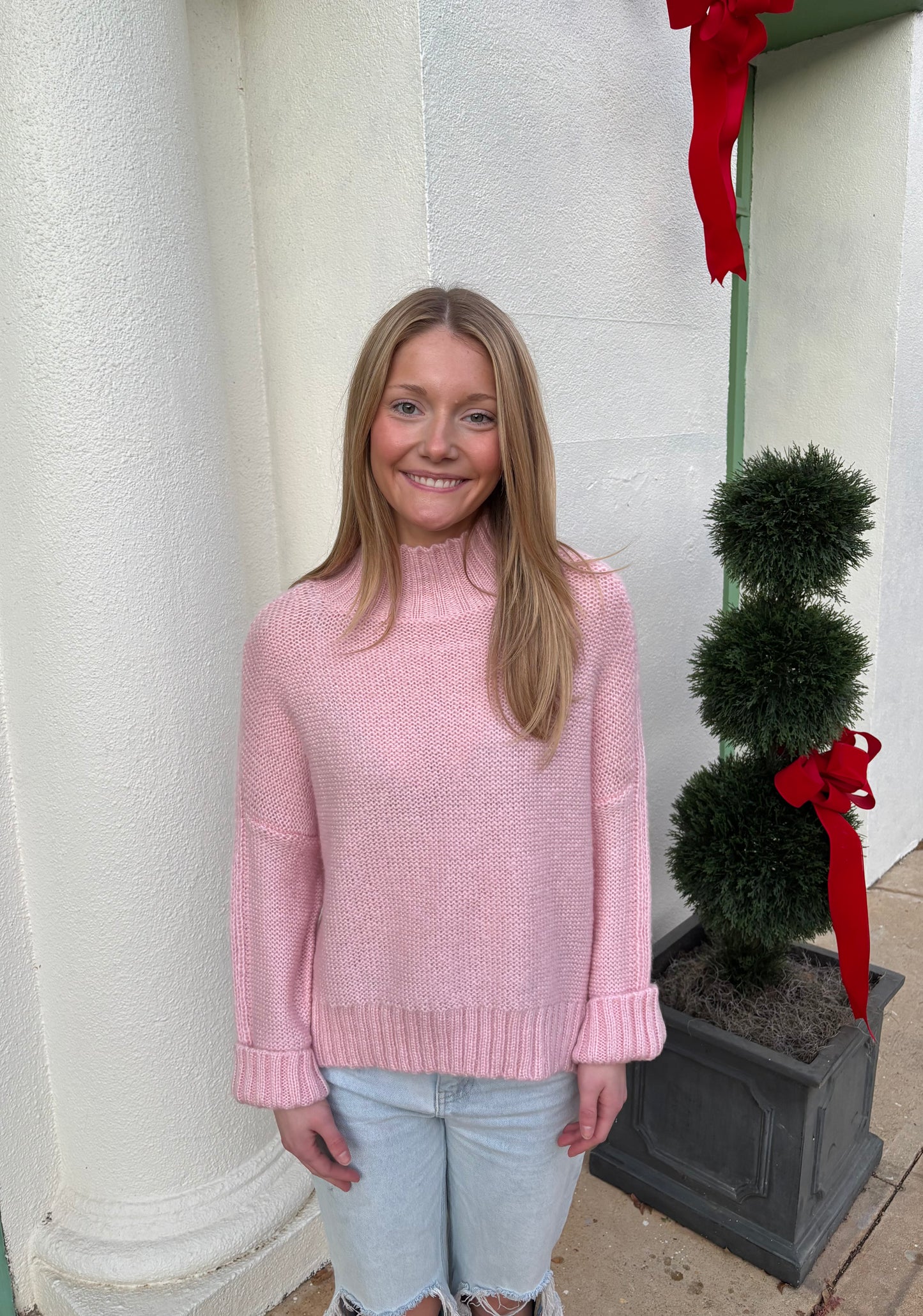Finnegan Mock Neck Chunky Artic Pink