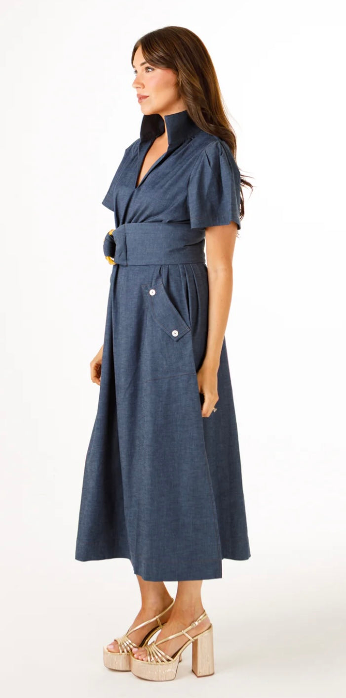 Gretchen Stretch Denim Dress
