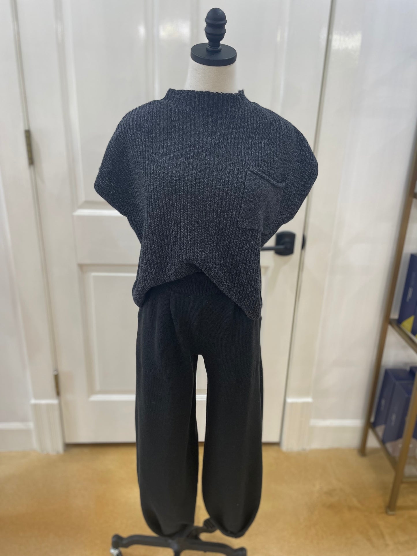 Freya Sweater Set in Black Charcoal