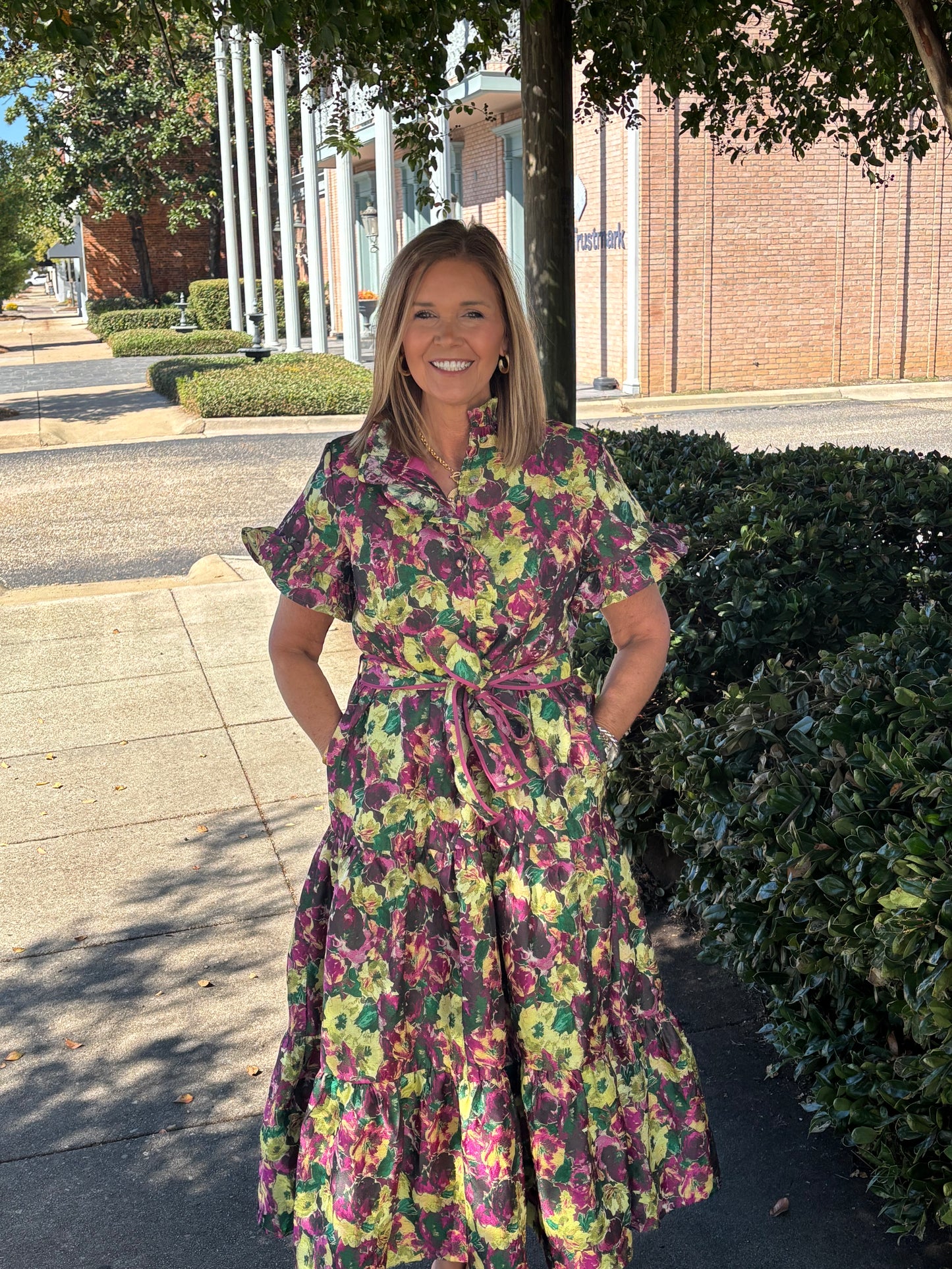 Floral Jacquard Lena Dress