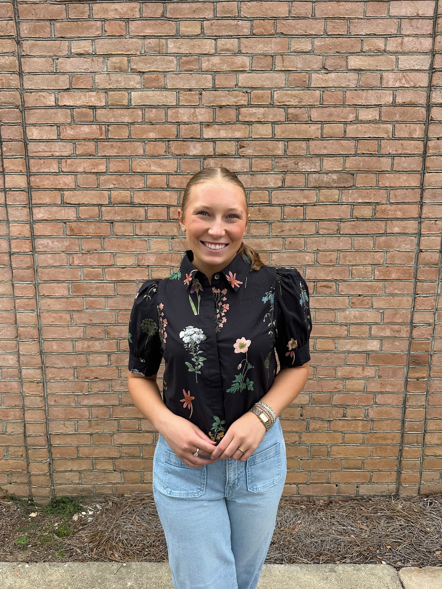Floral Garden Button Down Top