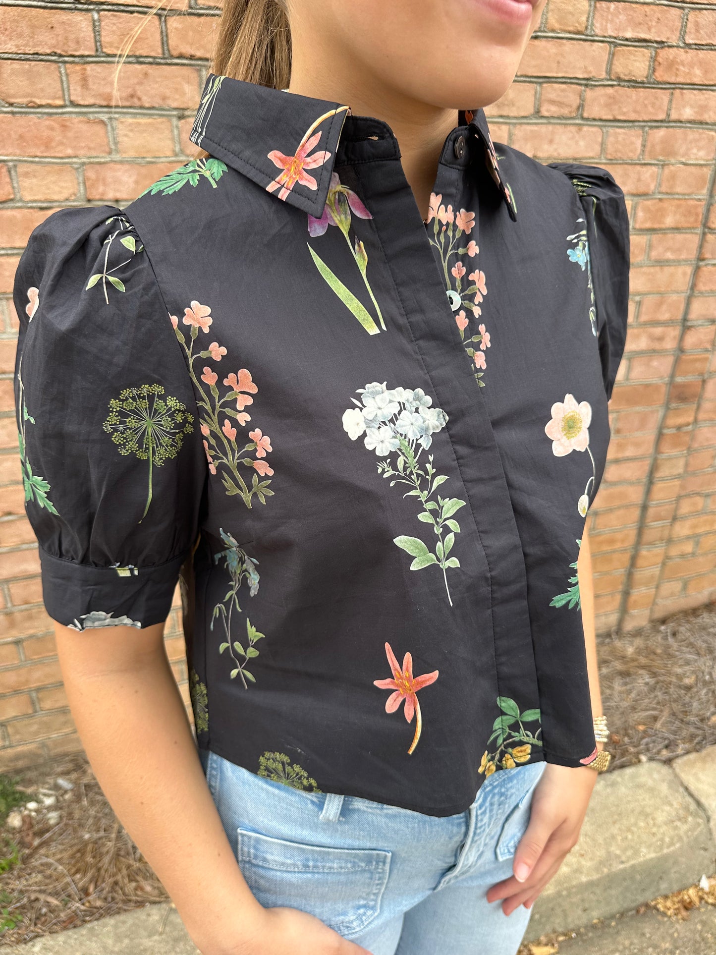 Floral Garden Button Down Top