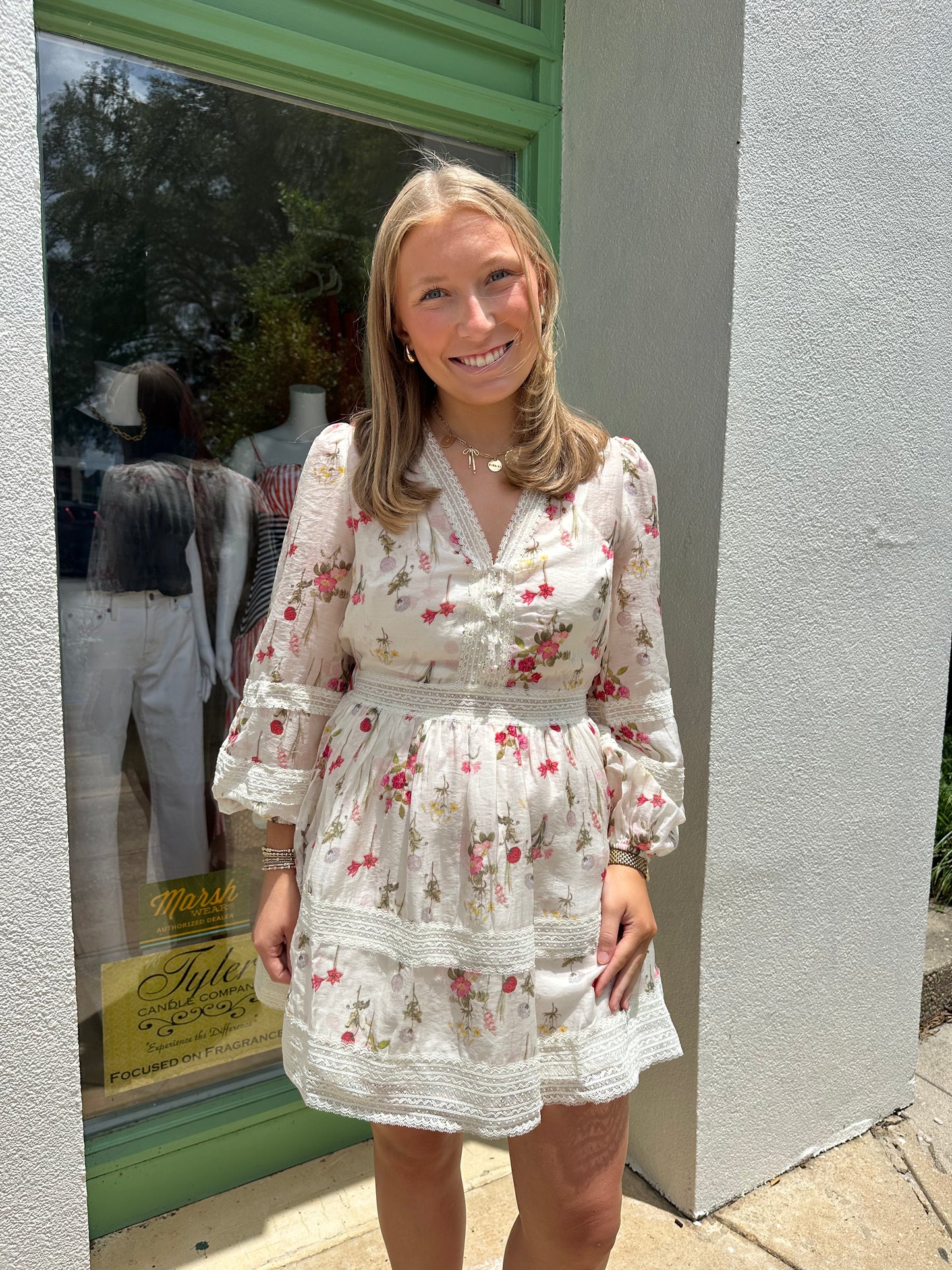 Josefina Mini Ivory Floral Dress
