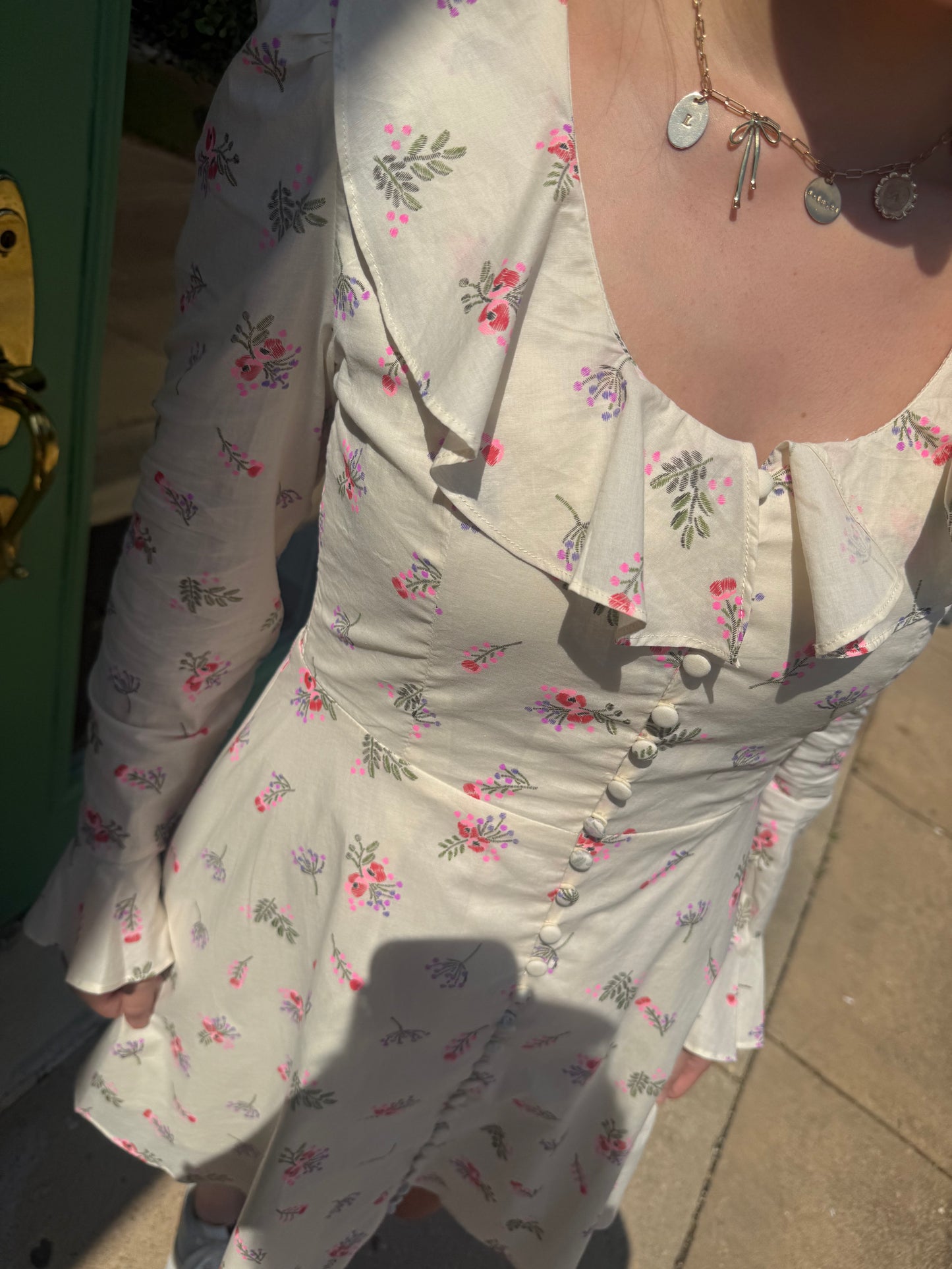 Floral Ruffled Mini Dress