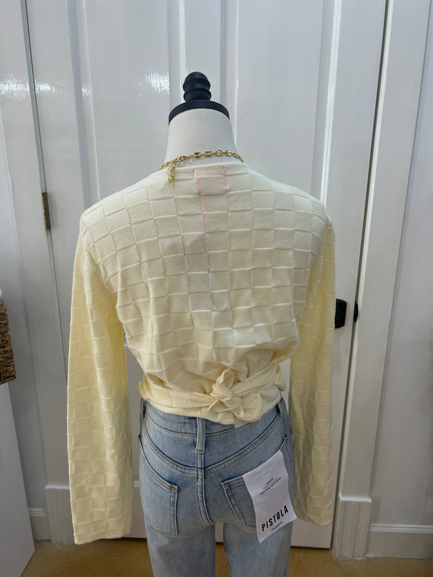 Brodie Basketweave Tie Top Whipped Cream